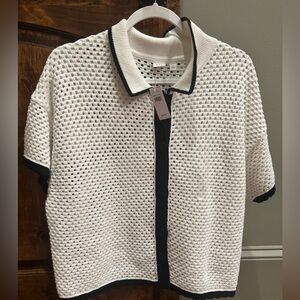 NWT Gap Collared Crochet Cardigan